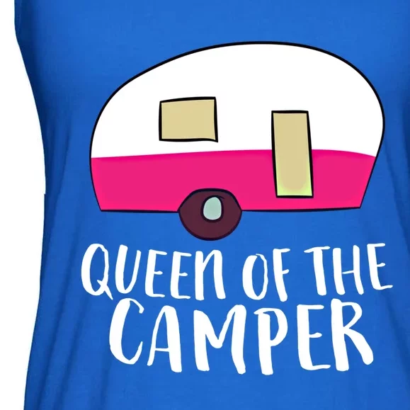 Funny Camping Queen Of The Camper Rv Camper Mom Camper Queen Gift Ladies Essential Flowy Tank