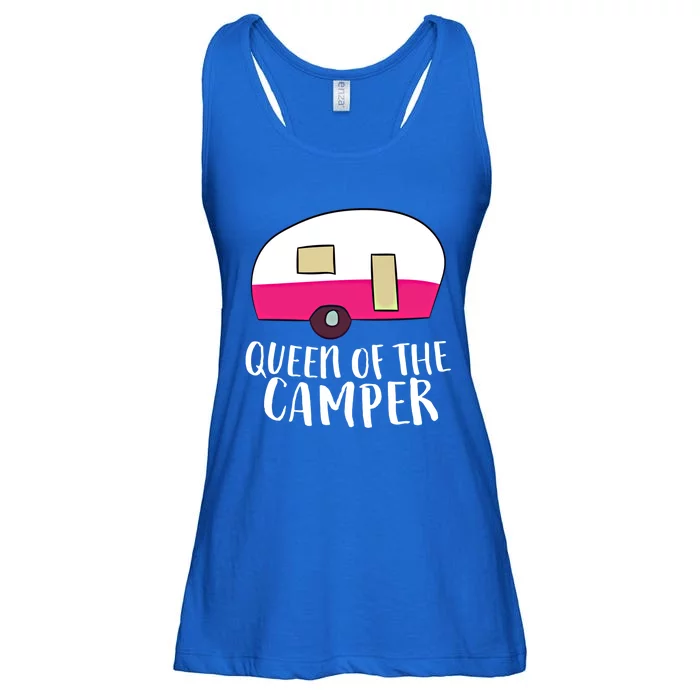 Funny Camping Queen Of The Camper Rv Camper Mom Camper Queen Gift Ladies Essential Flowy Tank