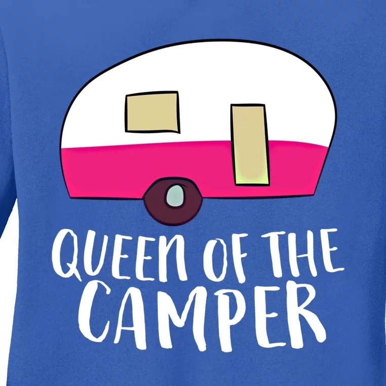 Funny Camping Queen Of The Camper Rv Camper Mom Camper Queen Gift Ladies Long Sleeve Shirt