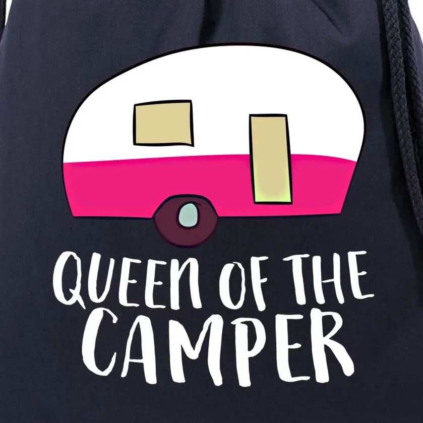 Funny Camping Queen Of The Camper Rv Camper Mom Camper Queen Gift Drawstring Bag