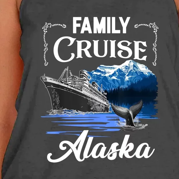 Family Cruise Retro Alaska Women's Knotted Racerback Tank