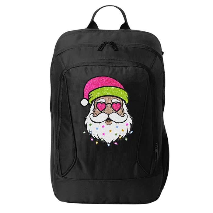 Funny Cool Retro Groovy Santa Claus City Backpack