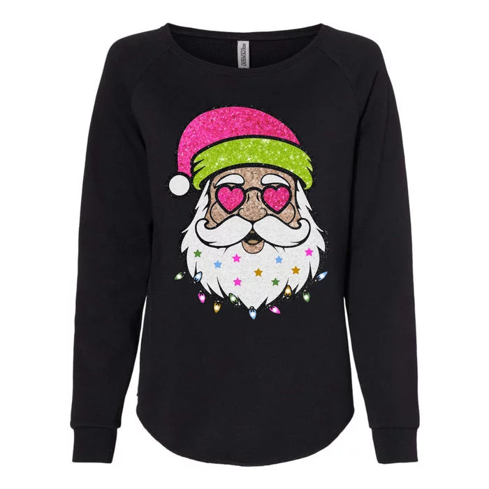 Funny Cool Retro Groovy Santa Claus Womens California Wash Sweatshirt