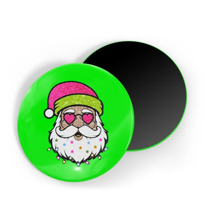 Funny Cool Retro Groovy Santa Claus Magnet