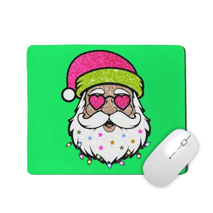 Funny Cool Retro Groovy Santa Claus Mousepad