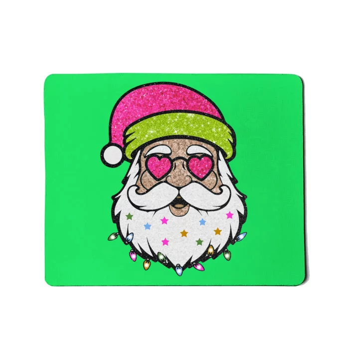 Funny Cool Retro Groovy Santa Claus Mousepad