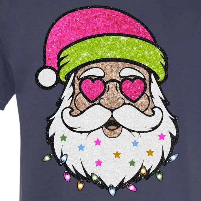 Funny Cool Retro Groovy Santa Claus Garment-Dyed Heavyweight T-Shirt