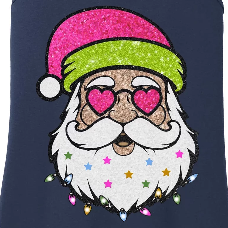 Funny Cool Retro Groovy Santa Claus Ladies Essential Tank