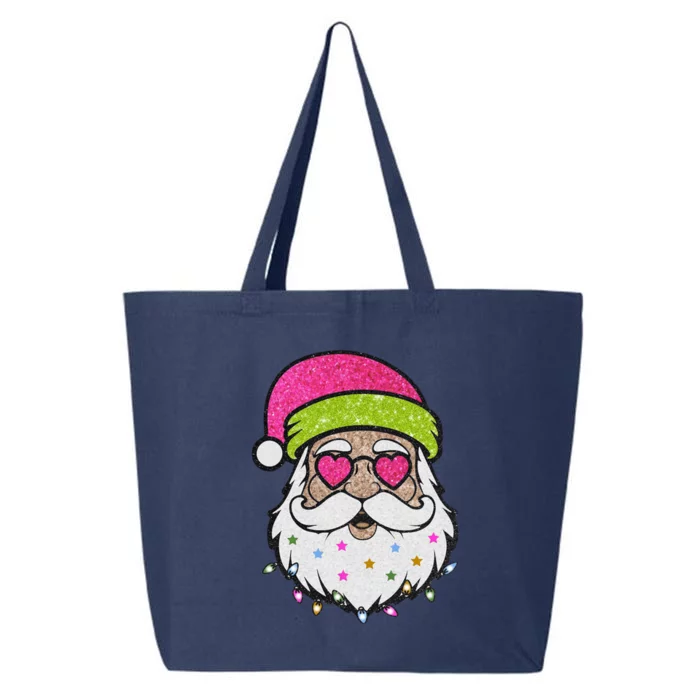 Funny Cool Retro Groovy Santa Claus 25L Jumbo Tote