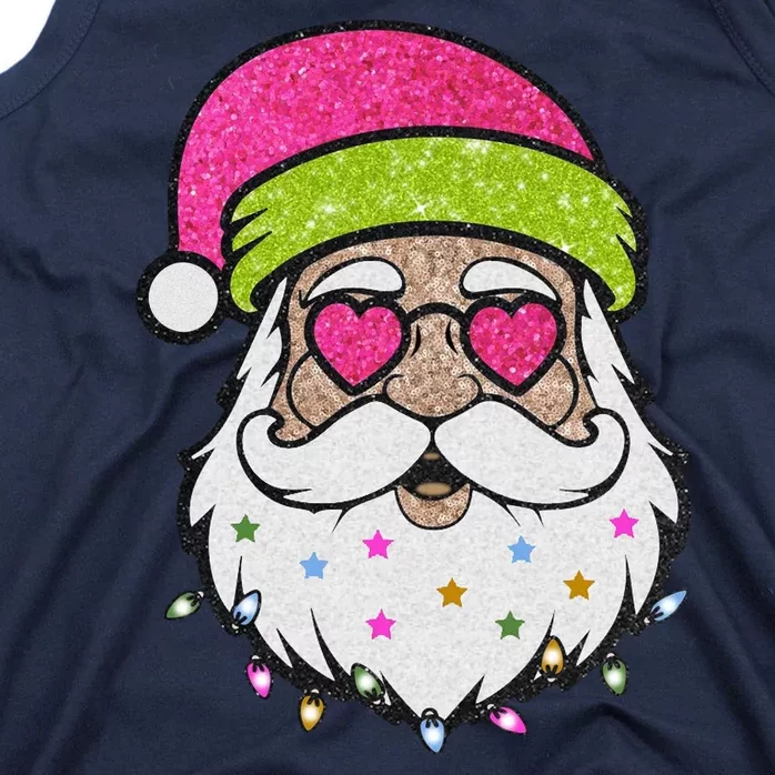 Funny Cool Retro Groovy Santa Claus Tank Top