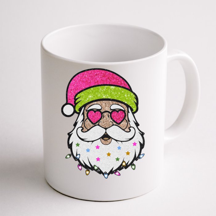 Funny Cool Retro Groovy Santa Claus Front & Back Coffee Mug