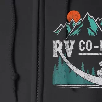 Funny Camping RV Co-Pilot Road Trip Camper Full Zip Hoodie