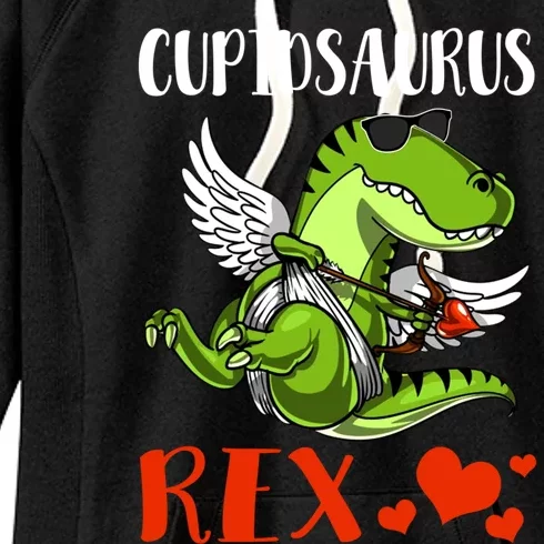 Funny Cupidsaurus Rex Cupid T Rex Dinosaur Valentine's Day Meaningful Gift Women's Fleece Hoodie