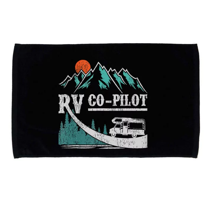 Funny Camping RV CoPilot Road Trip Camper Microfiber Hand Towel