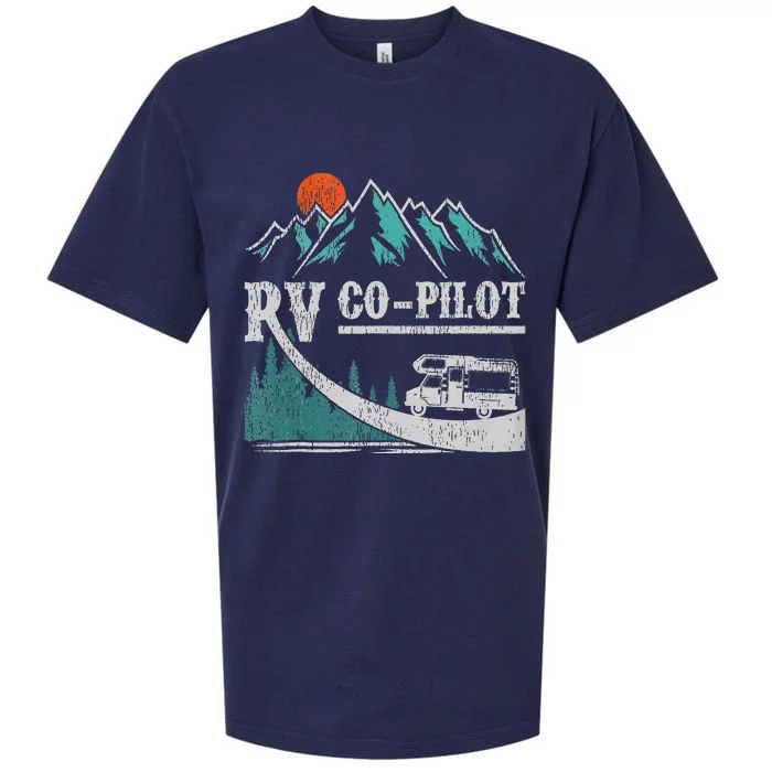 Funny Camping RV CoPilot Road Trip Camper Sueded Cloud Jersey T-Shirt