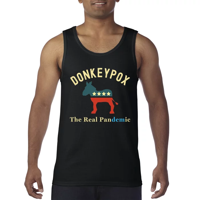 Funny Conservative Republican Anti Biden Donkeypox Tank Top