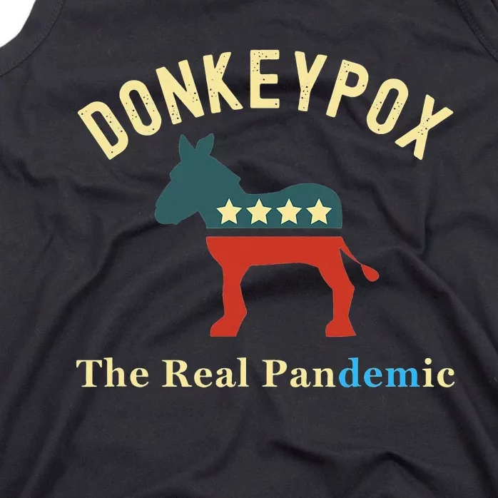 Funny Conservative Republican Anti Biden Donkeypox Tank Top