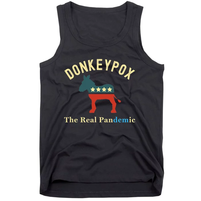 Funny Conservative Republican Anti Biden Donkeypox Tank Top