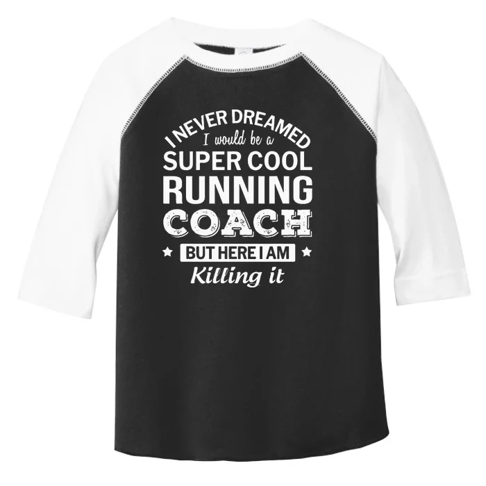 Funny Cool Running Coach Toddler Fine Jersey T-Shirt