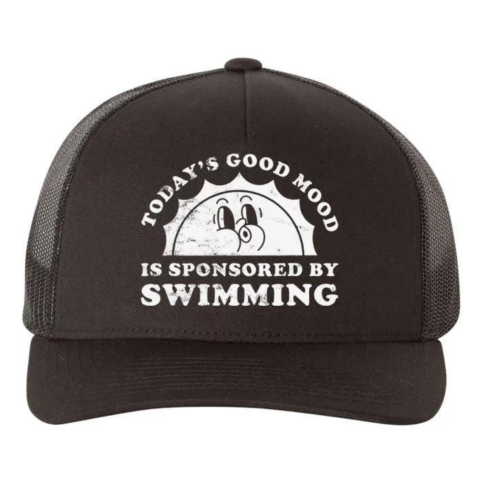 Funny Cute Retro Vintage Swimming or Swimmer Yupoong Adult 5-Panel Trucker Hat