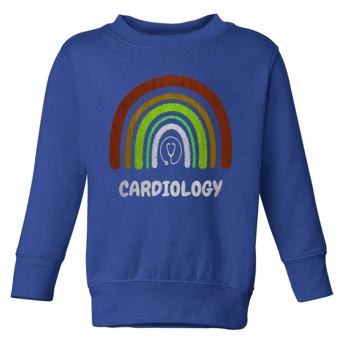 Funny Cardiology Rainbow Cardiologist Heart Surgeon Cute Gift Toddler Sweatshirt