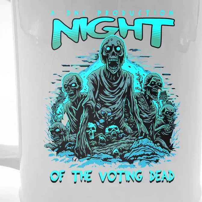 Funny Conseervative Republican Halloween Night Of The Voting Dead Front & Back Beer Stein