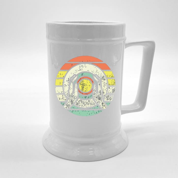 Funny Ceramic Retro Kiln Pottery Front & Back Beer Stein