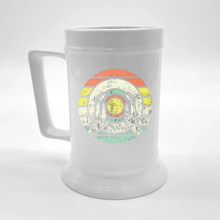 Funny Ceramic Retro Kiln Pottery Front & Back Beer Stein