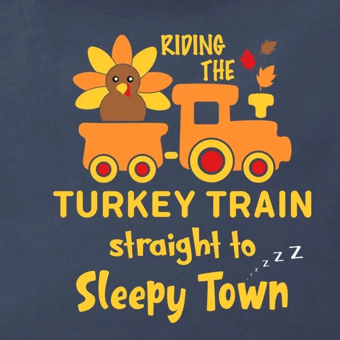 Funny Cute Riden The Turkey Train Sleepy Town Zip Tote Bag