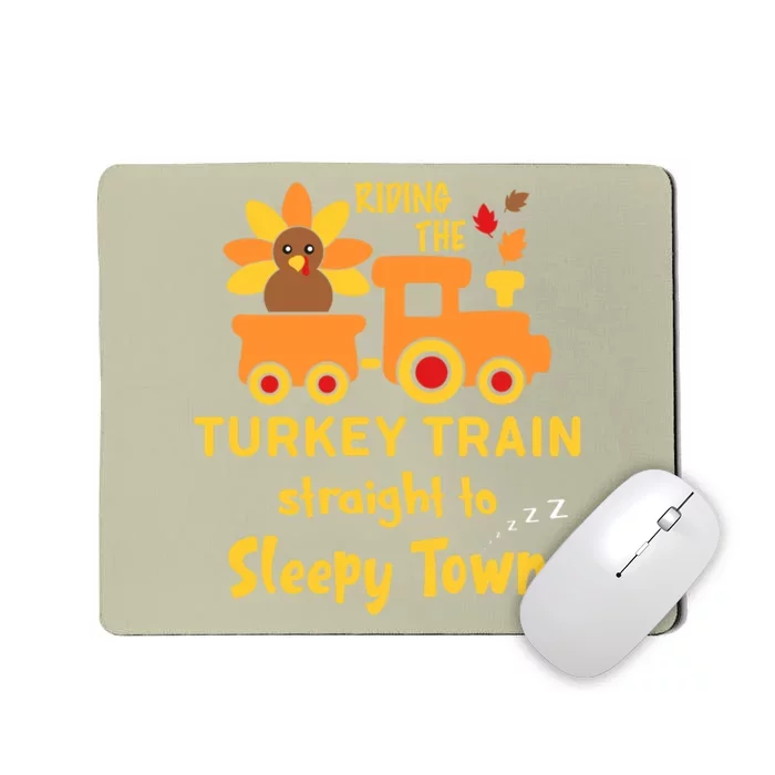 Funny Cute Riden The Turkey Train Sleepy Town Mousepad