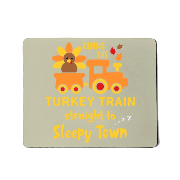 Funny Cute Riden The Turkey Train Sleepy Town Mousepad