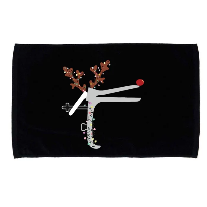 Funny Christmas Reindeer Speculum Nurse Ld Nursing Xmas Microfiber Hand Towel