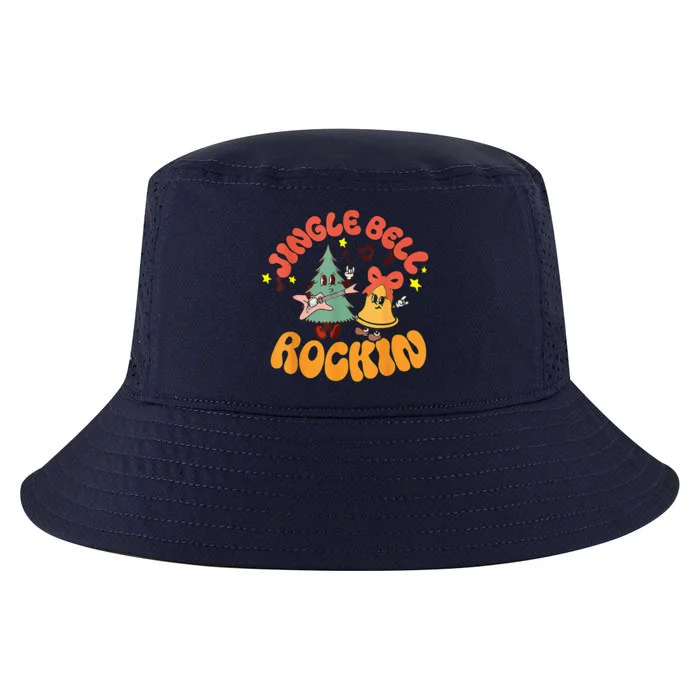 Funny Christmas Retro Music Jingle Bell Rock Rockin Xmas Cool Comfort Performance Bucket Hat