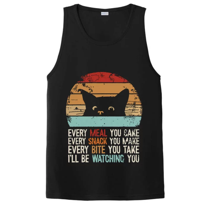 Funny Cat Retro Cat Owner Cat Humor Cat Lover Cat Performance Tank