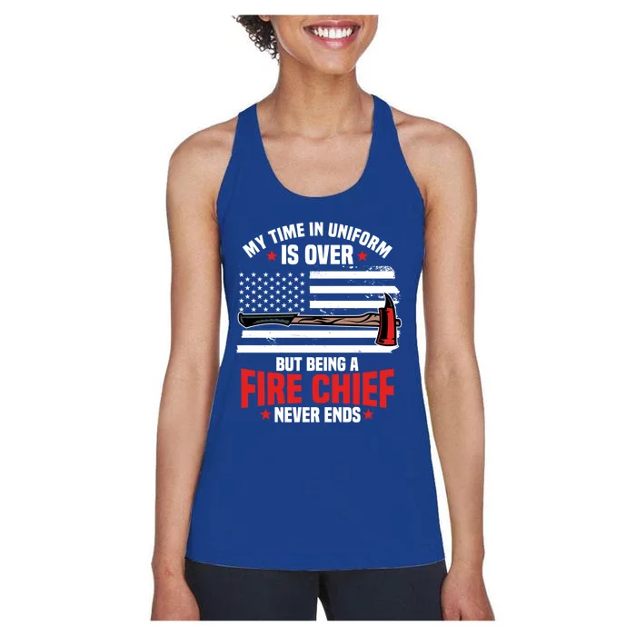 Fire Chief Retired Firefighter Retiret Plan Fire Gift Women's Racerback Tank