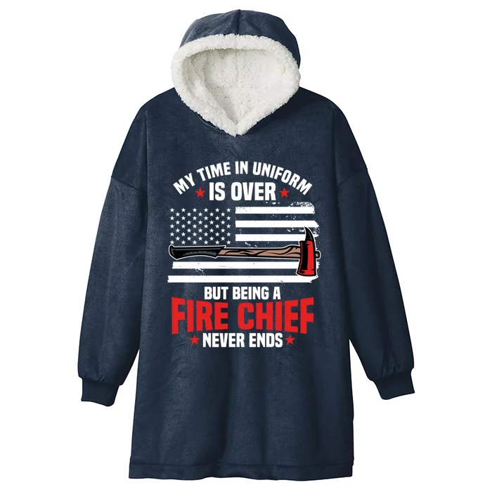 Fire Chief Retired Firefighter Retiret Plan Fire Gift Hooded Wearable Blanket