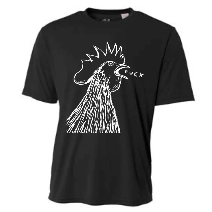 Funny Chicken Rooster Saying Fuck Cooling Performance Crew T-Shirt