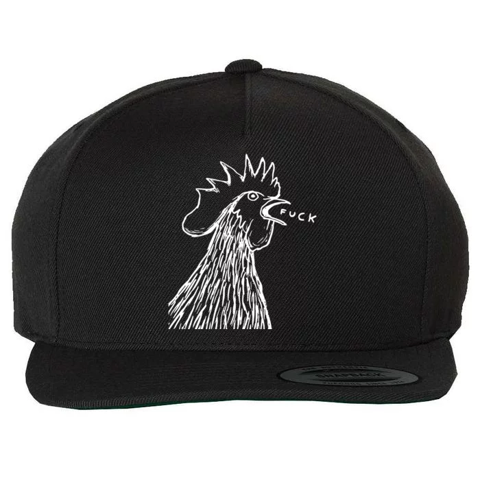 Funny Chicken Rooster Saying Fuck Wool Snapback Cap