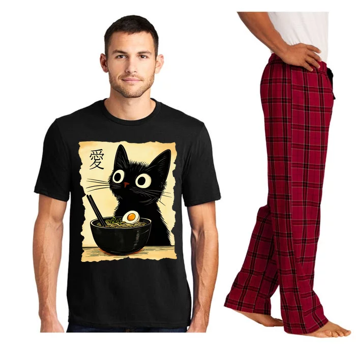 Funny Cat Ramen Graphic Japanese Kawaii Anime Cat Pajama Set