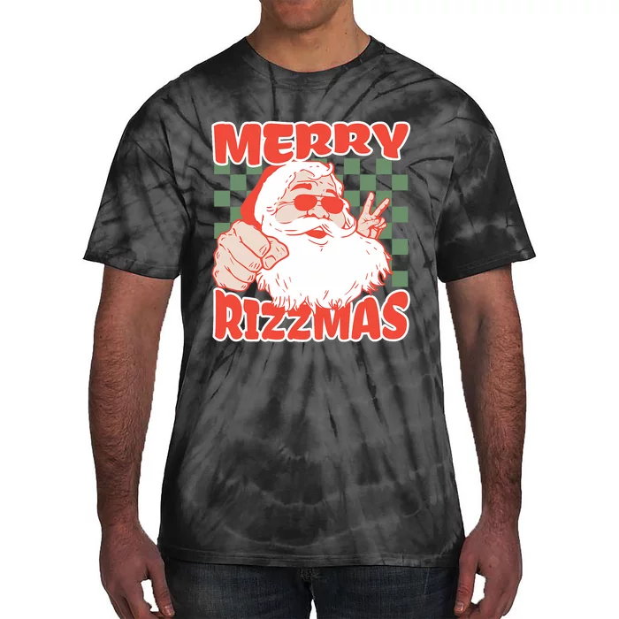 Funny Christmas Rizz Meme Merry For Trendy Tie-Dye T-Shirt