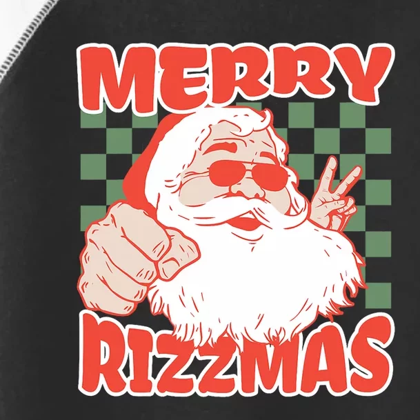 Funny Christmas Rizz Meme Merry For Trendy Toddler Fine Jersey T-Shirt