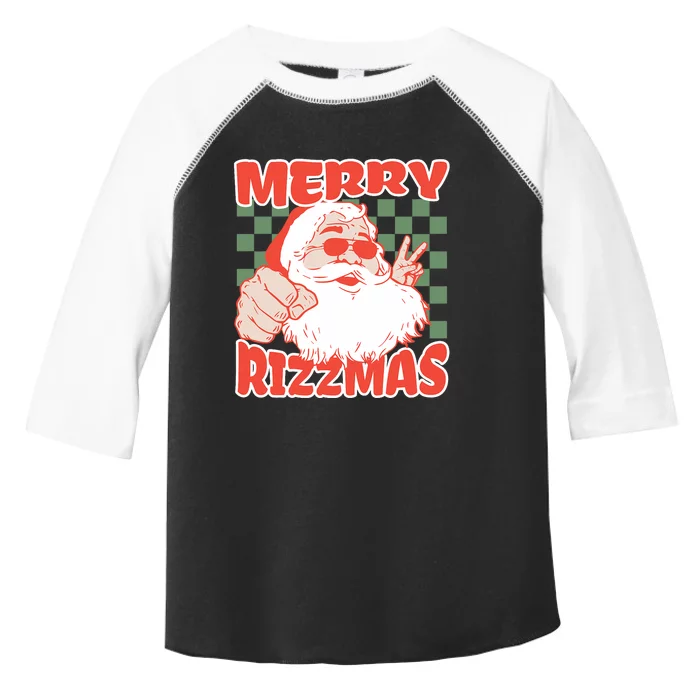 Funny Christmas Rizz Meme Merry For Trendy Toddler Fine Jersey T-Shirt