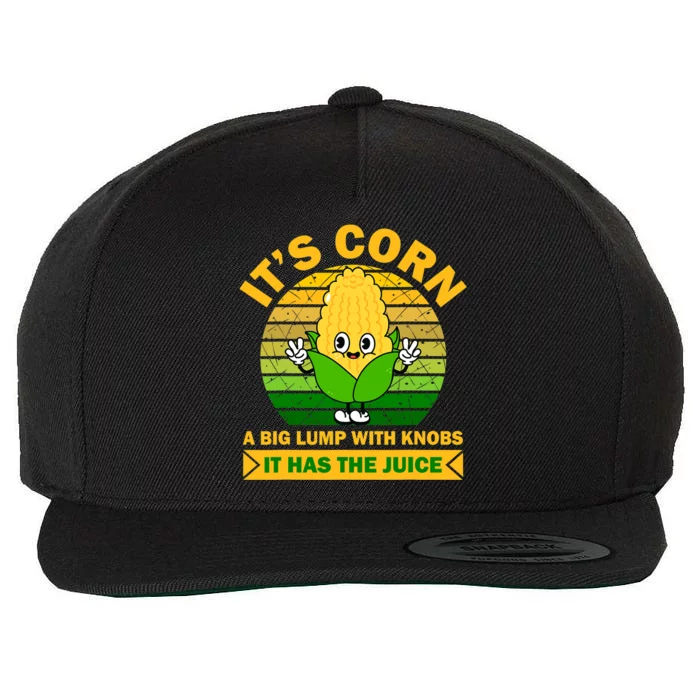 Funny Corn Retro Vintage It Has The Juice It’s Corn Wool Snapback Cap