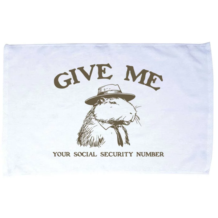 Funny Capybara Retro Graphic Microfiber Hand Towel