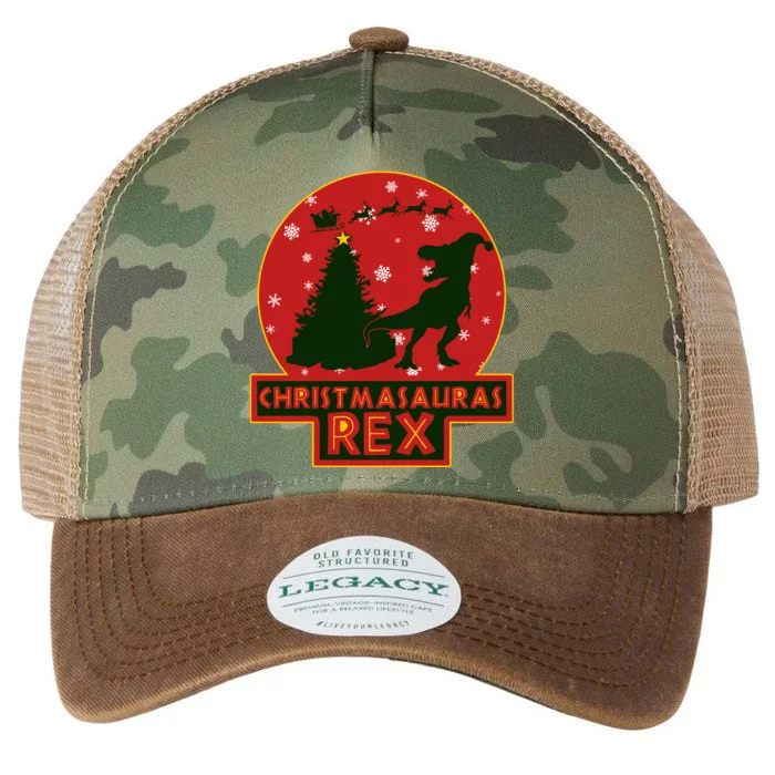 Funny Christmasaurus Rex Legacy Tie Dye Trucker Hat