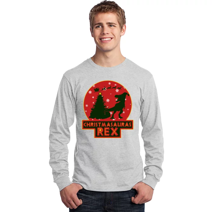 Funny Christmasaurus Rex Long Sleeve Shirt