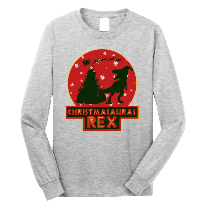 Funny Christmasaurus Rex Long Sleeve Shirt