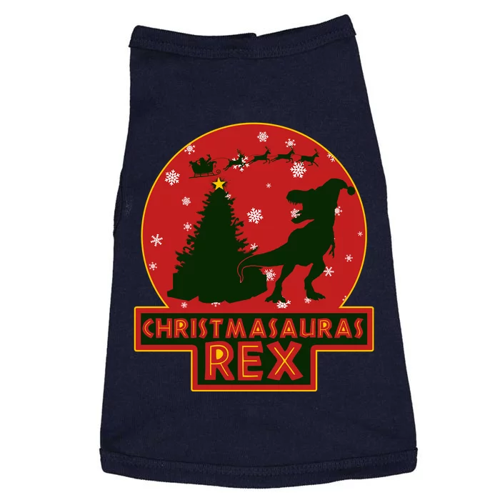 Funny Christmasaurus Rex Doggie Tank