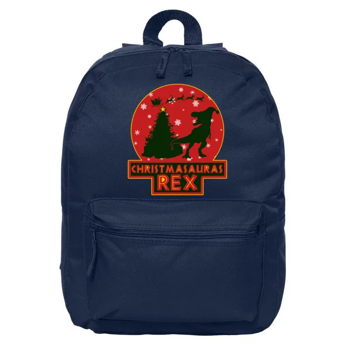 Funny Christmasaurus Rex 16 in Basic Backpack