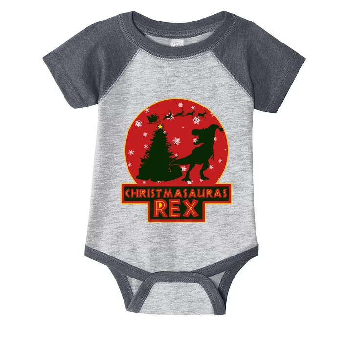 Funny Christmasaurus Rex Infant Baby Jersey Bodysuit